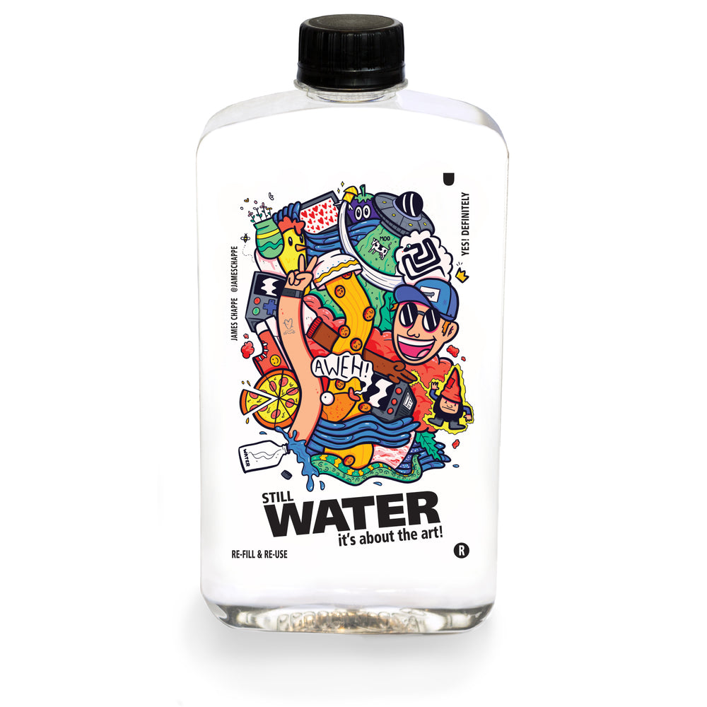 Yes! Definitely Bottled Water 500ml Featuring Design by James Chappe